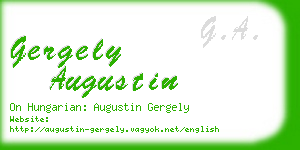 gergely augustin business card